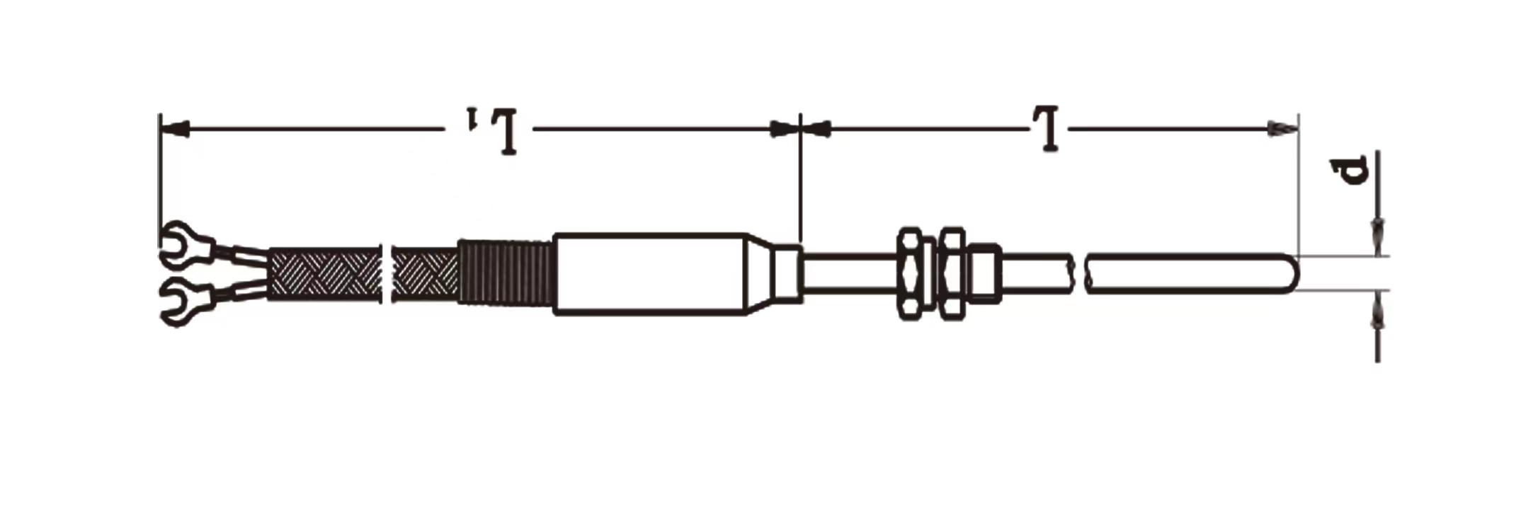 thermocouple with compensating lead wire